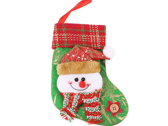 4pc Christmas Stockings Gift Bag Christmas Tree Decoration Supplies,Gold and Red Ornaments for Christmas Tree Toppers Christmas
