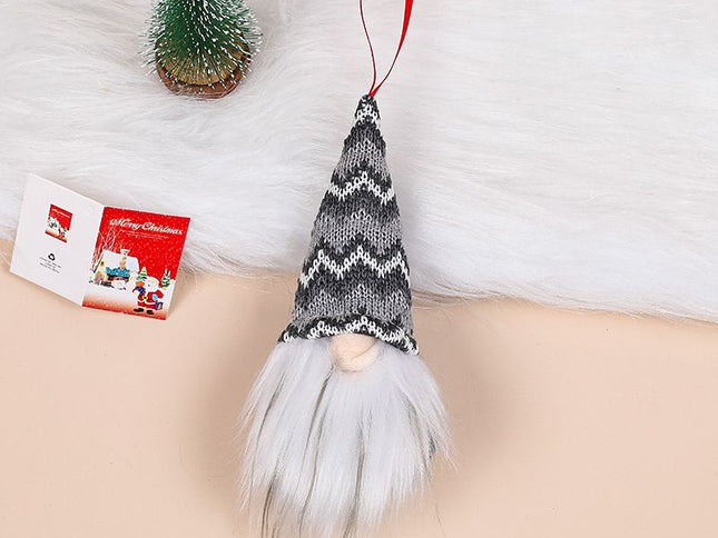5pc Christmas Tree Hanging Gnomes Ornaments Set, Swedish Handmade Plush Gnomes Santa Elf Hanging Home Decorations Holiday Decor
