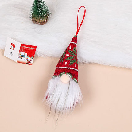 5pc Christmas Tree Hanging Gnomes Ornaments Set, Swedish Handmade Plush Gnomes Santa Elf Hanging Home Decorations Holiday Decor