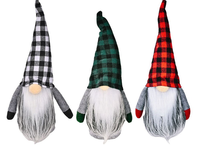 3pc Christmas Decorations Handmade Santa Plush , Home Tabletop Ornaments Christmas Gnome Decor for Adults.