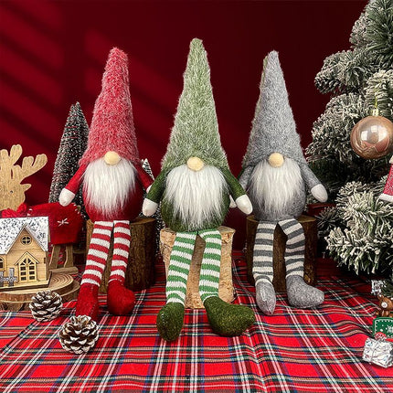 3pcs new Christmas decoration long legs Rudolph doll Christmas children gift hotel mall window decoration