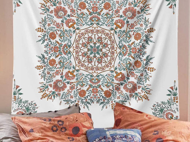 Mandala Tapestry Wall Hanging Flower Psychedelic Tapestry Wall Hanging Decor for Living Room Bedroom Bohemian Plant Print