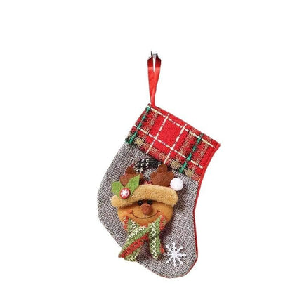 3pcs，Christmas Stocking Classic Large/Small Stockings Santa, Reindeer Xmas Character for Family Holiday Christmas Party Decorations