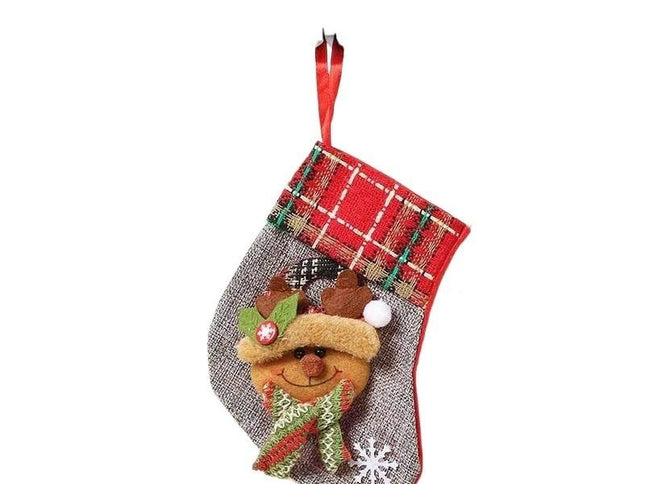 3pcs,Christmas Stocking Classic Large/Small Stockings Santa, Reindeer Xmas Character for Family Holiday Christmas Party Decorations