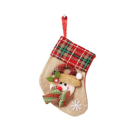3pcs，Christmas Stocking Classic Large/Small Stockings Santa, Reindeer Xmas Character for Family Holiday Christmas Party Decorations