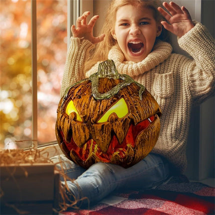 Halloween pumpkin lighting decoration, with a talking mouth expandable retro Halloween pumpkin indoor and outdoor decoration