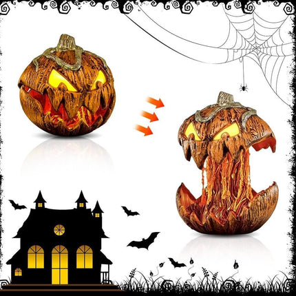 Halloween pumpkin lighting decoration, with a talking mouth expandable retro Halloween pumpkin indoor and outdoor decoration