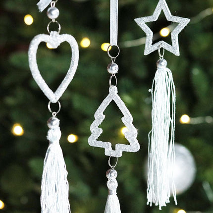 3pcs Christmas Acrylic Pendant Christmas Hanging Acrylic Christmas Tree New Year Decoration Festival Decoration