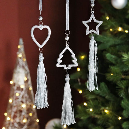 3pcs Christmas Acrylic Pendant Christmas Hanging Acrylic Christmas Tree New Year Decoration Festival Decoration