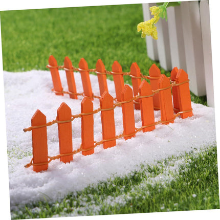 Christmas Decorations Garden Border Fence Miniature Christmas Trees Fence Accessories Nativity Decor Wood Picket Christmas