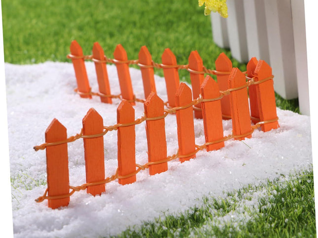 Christmas Decorations Garden Border Fence Miniature Christmas Trees Fence Accessories Nativity Decor Wood Picket Christmas
