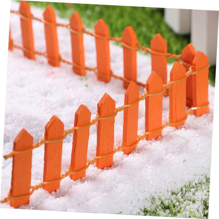Christmas Decorations Garden Border Fence Miniature Christmas Trees Fence Accessories Nativity Decor Wood Picket Christmas