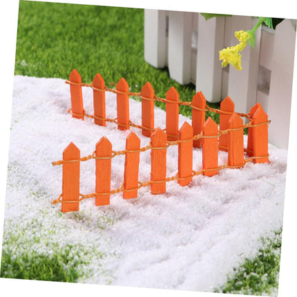 Christmas Decorations Garden Border Fence Miniature Christmas Trees Fence Accessories Nativity Decor Wood Picket Christmas
