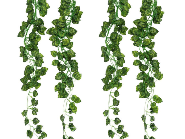 4Pcs Artificial Ivy Garland Fake Hanging Vine Plants Faux Foliage Garland for Wedding Garden Kitchen Basket