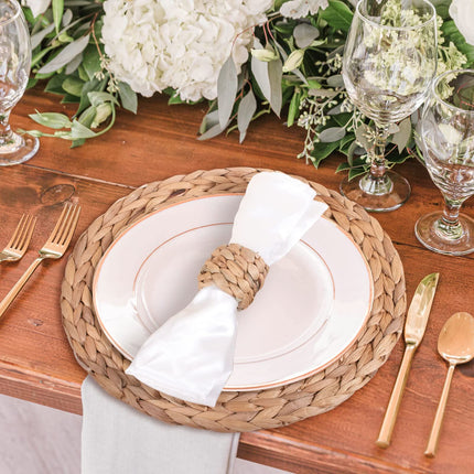 Hand-Woven Napkin Rings for Table Decor, Fall Rustic Napkin Rings, Napkin Holder Buckles for Holiday Party, Easter, Birthday 6pes