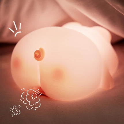 Night Light for Kids, Cute Pig Night Light, 3 Level Dimmable Toddler Night Light, LED Rechargeable Bedside Touch Lamp