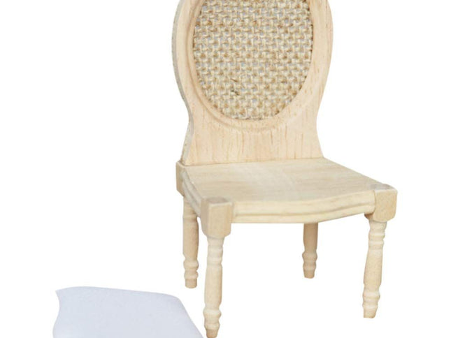 Miniature Chair Linen Chair Miniatures Mini Toy Wood Toys Wooden Chair Miniature Dining Table Chair Ornaments Indoor