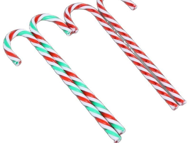 12pcs Christmas Candy Cane Twisted Plastic Candy Cane Xmas Tree Decoration for Christmas Tree Hanging Ornaments