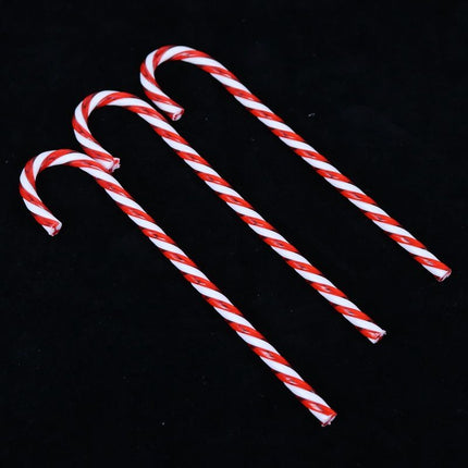 12pcs  Christmas Candy Cane Twisted Plastic Candy Cane Xmas Tree Decoration for Christmas Tree Hanging Ornaments