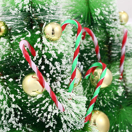 12pcs  Christmas Candy Cane Twisted Plastic Candy Cane Xmas Tree Decoration for Christmas Tree Hanging Ornaments