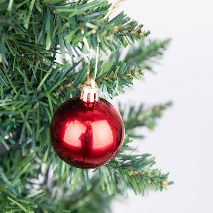 100pcs Christmas Baubles Shatterproof Dark Red, Christmas Tree Decorations Ball Ornaments Balls Xmas Hanging Decorations Holiday Decor