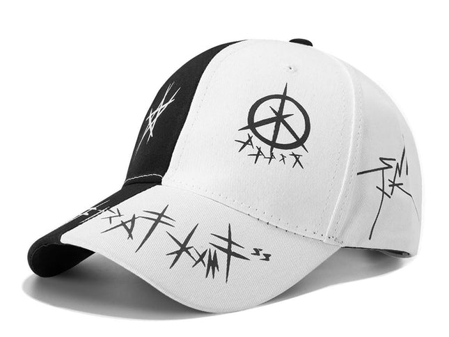 Unisex Graffiti Baseball Cap,Dad Hats,Hip Hop Style Trucker Hat,Black Fashion Hat for Men's Women Adjustable