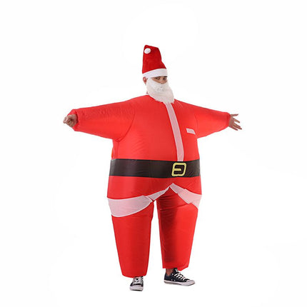 Inflatable Christmas Santa Claus Suit, Funny Blow Up Christmas Costumes Suit, Unisex Adult Fancy Cosplay Party Costume