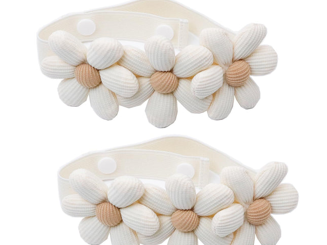 Curtain 2pcs Cute Flower Curtain Ties Decorative Rope for Bedroom Window Treatment Tiebacks Flower (Creamy White)
