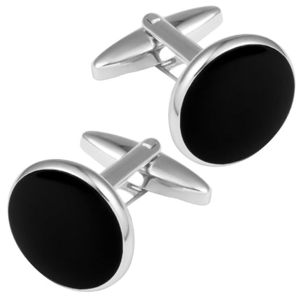 Cufflinks for Men Classic Wedding Business Shirt Cuff Links Silver Gold Black Set Gifts with Box （2pcs）