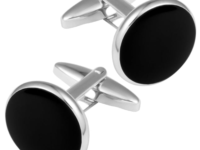 Cufflinks for Men Classic Wedding Business Shirt Cuff Links Silver Gold Black Set Gifts with Box (2pcs)
