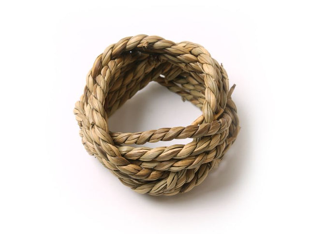 Round Woven Napkin Ring Set of 12 Water Hyacinth Napkins Rings, Rustic Handmade Braided Grass Farmhouse Napkin Holder for Wedding