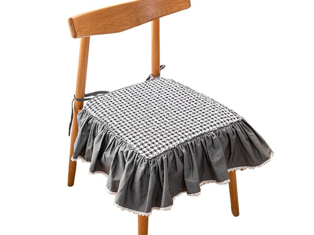 Chair Cushions Non Skid with Ruffles,Vintage Dining Chair Pad with Ties,Seat Cushion for Wedding Party Home Kitchen Decorations