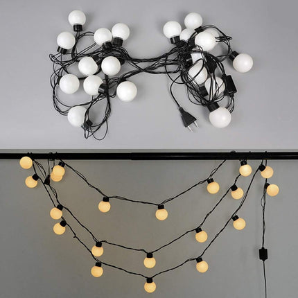 20 LED Connectable Globe String Lights Indoor Bedroom, 16.4ft Warm White String Lights with for Classroom Patio Party