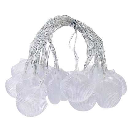 String Lights 19.6ft 40 LED Shell Shaped String Lights Battery Powered String Lights Suitable for Courtyard Family Gatherings