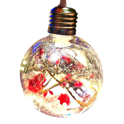 2 Pack Christmas Tree Balls ，Christmas Tree Decoration Ball，Warm Light Decorative ball Transparent Christmas Ball