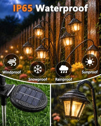 Solar Garden Pathway Lights for Outdoor Yard, Lawn, Flower Bed & Patio Decor (warm white)