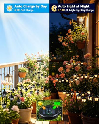 Solar Garden Pathway Lights for Outdoor Yard, Lawn, Flower Bed & Patio Decor (warm white)