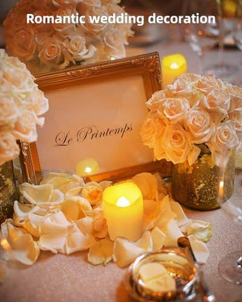 Flickering LED Candles for Wedding, Halloween, Christmas & Event Decorations (Warm White)