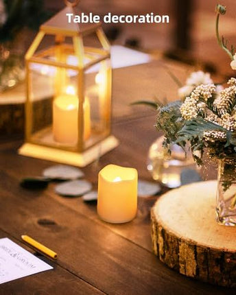 Flickering LED Candles for Wedding, Halloween, Christmas & Event Decorations (Warm White)