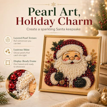 Festive DIY Pearl Art Kit for Holiday Home Decor & Handmade Keepsakes (Red)