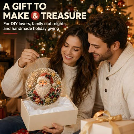 DIY Christmas Diamond Painting Wreath for Festive Home Decor (red)