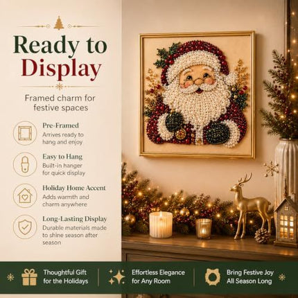 DIY Pearl Art Kit for Holiday Decor – Create Festive Christmas Keepsakes for Home Display (Red)