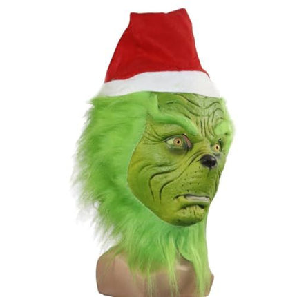 Festive Full-Head Costume Mask for Christmas Parties, Cosplay & Holiday Events (Green)