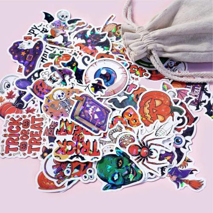 Halloween Themed Stickers for Party Decor, Laptop, Water Bottles, and Kids' Craft Activities (orange)