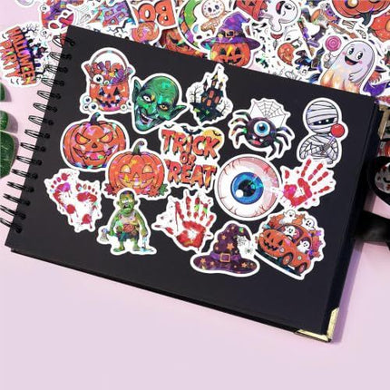 Halloween Themed Stickers for Party Decor, Laptop, Water Bottles, and Kids' Craft Activities (orange)