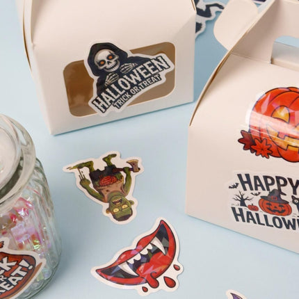 Halloween Themed Stickers for Party Decor, Laptop, Water Bottles, and Kids' Craft Activities (orange)