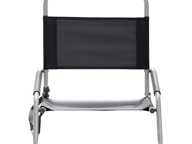 Havana Outdoors Beach Chair 2 Pack Folding Portable Summer Camping Outdoors - Black