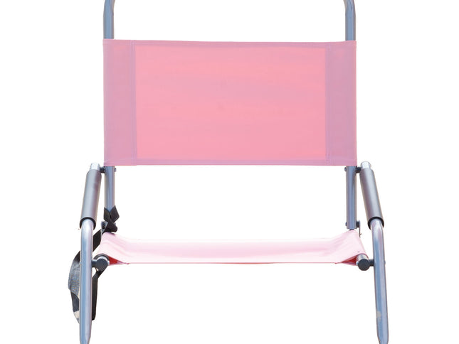 Havana Outdoors Beach Chair 2 Pack Folding Portable Summer Camping Outdoors - Dusty Rose