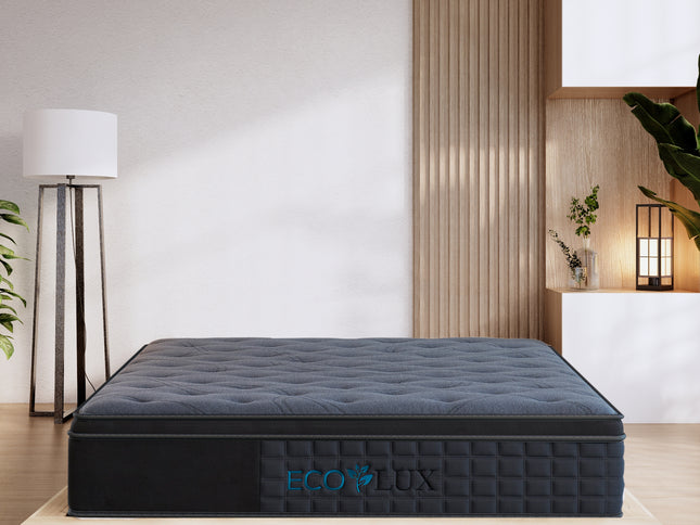 Eco Lux Euro Top 7 -Zone Pocket Spring Mattress Plush Edge Support Medium Firm - Single