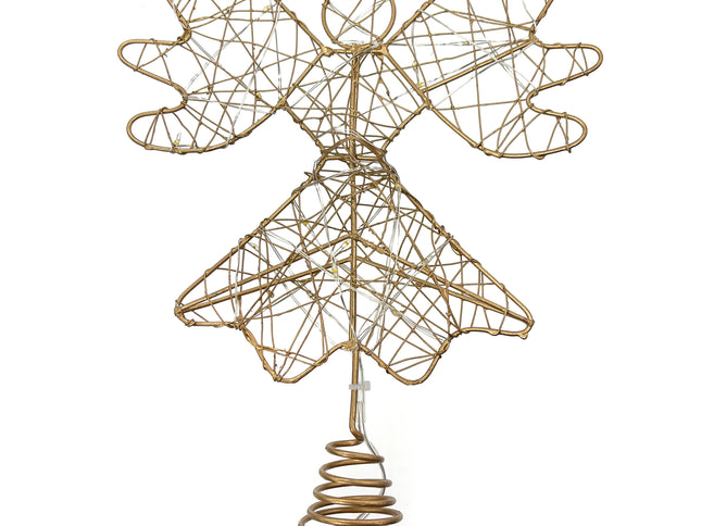 Santa's Helper Christmas Tree Angel Topper - Elegant Ornament for Festive Trees